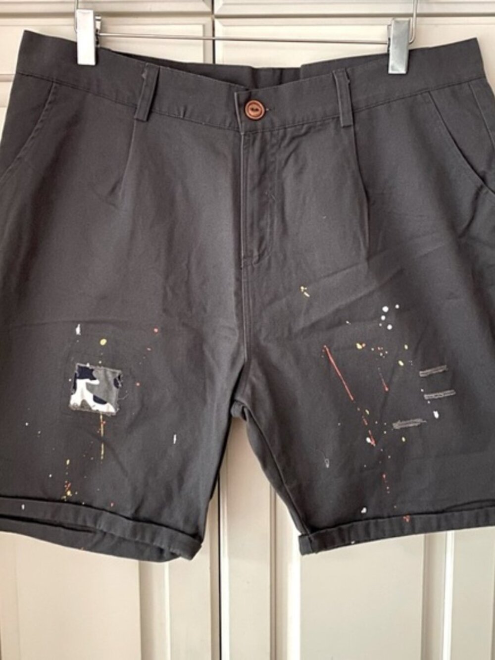 Gray casual Shorts 4 pockets men's size 34 100% cotton